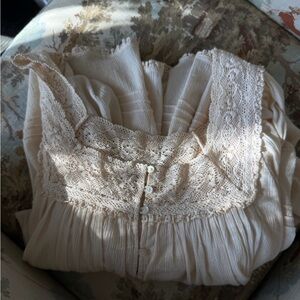 Spell Ivory Lace Detail Top